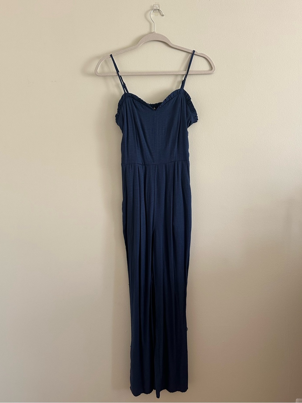 Sugarlips Navy Blue Spaghetti Strap Jumpsuit